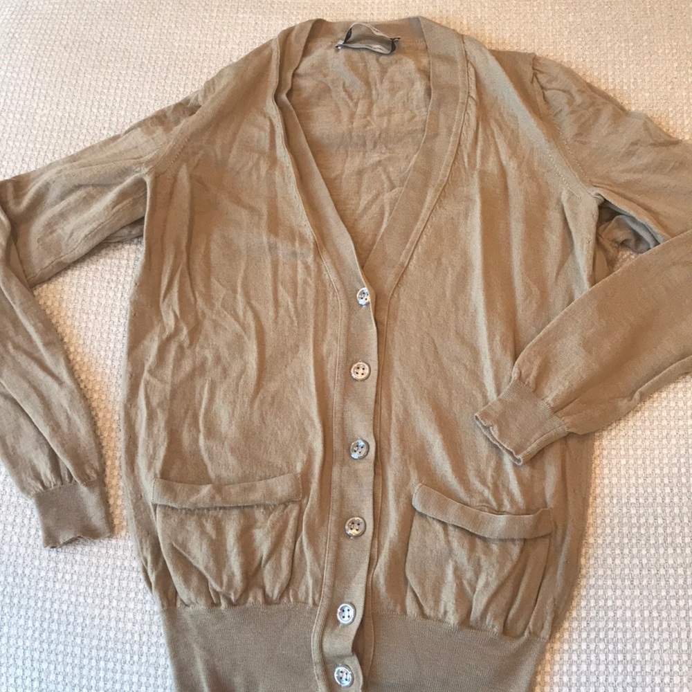 YSL 2 piece cardigan set size s 100% wool